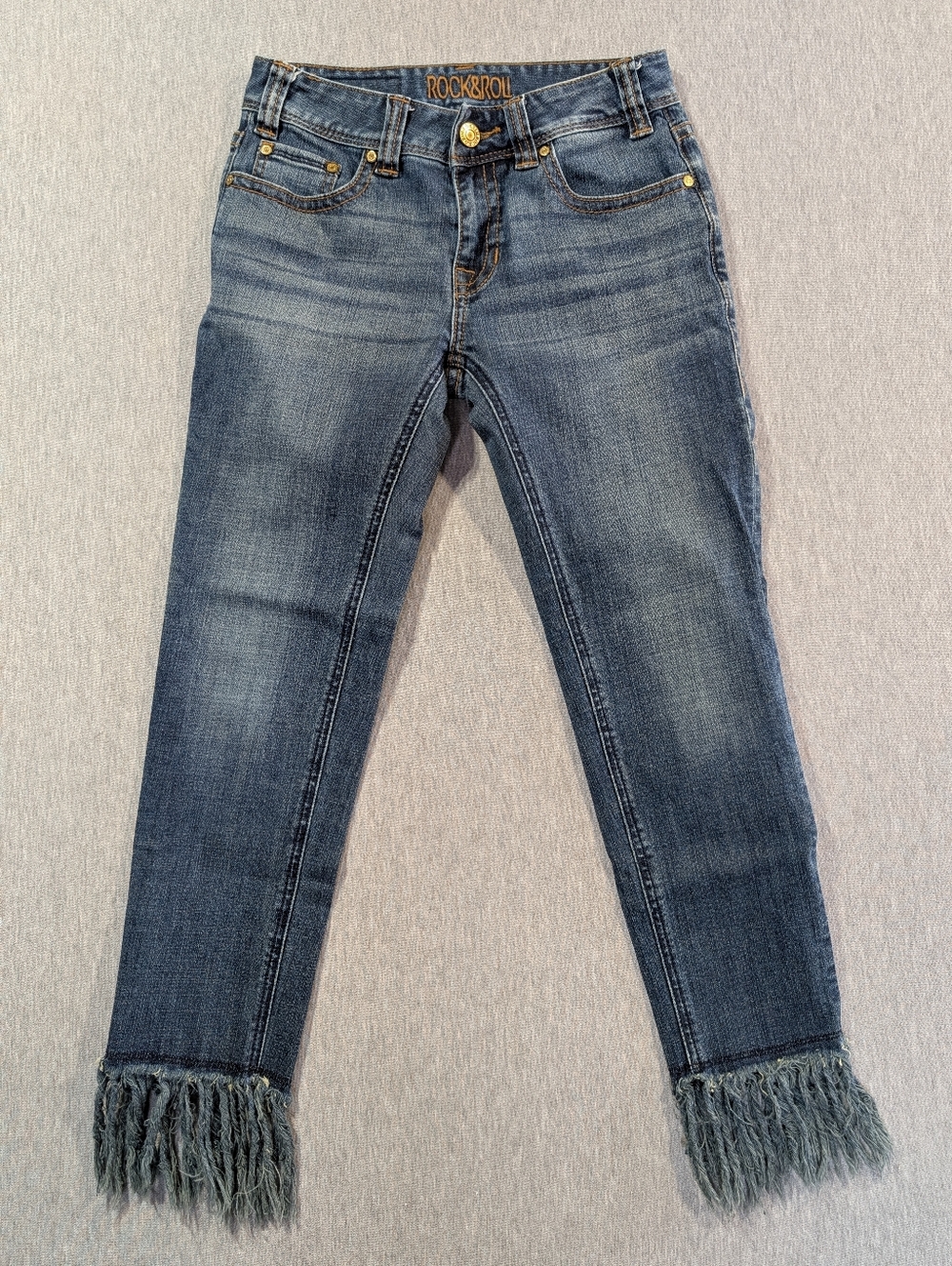 Rock & Roll Cowgirl Mid Rise Skinny Jeans Women's 26 Blue